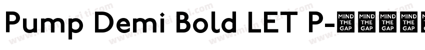 Pump Demi Bold LET P字体转换